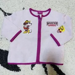 ディズニー ミニーちゃん 内側フリース ジャケット 90
