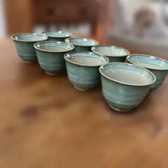 緑色 湯飲み 8個セット