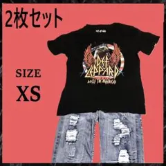 Y2K 平成ギャル VENCE ダメージワイドデニムパンツ XS セットアップのサムネイル