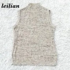 【美品】leilian タートルネックニット　ノースリーブ 9 ベージュのサムネイル