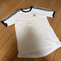 adidas トレフォイル Tシャツ ホワイト×ブラック