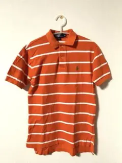 ラルフローレン ポロシャツ 半袖 オレンジ ボーダー XS y2k