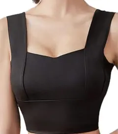 スポーツブラ ヨガ トップス ストレッチ 吸汗速乾 カップ付き ノンワイヤー