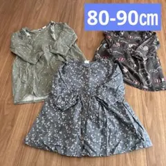 まとめ売り★H&M ワンピース3枚　80.90センチ　長袖薄手　春秋
