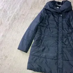 アースミュージック&エコロジー 中綿入りコート M ブラック 軽量