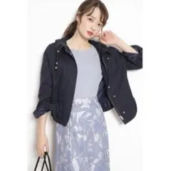 JUSGLITTY 撥水ショートブルゾン ネイビー サイズ1 JUSGLITTY 撥水ショートブルゾン ネイビー サイズ1 - メルカリ