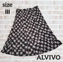 ALVIVO アルビーボ ワールド スカート 柄スカート フレアスカート