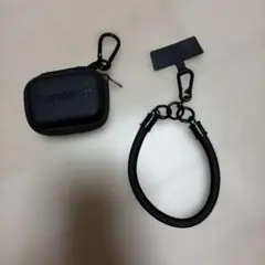 【スタンダードプロダクツ】スマホストラップ&小物ケース 2点セット(ブラック)のサムネイル