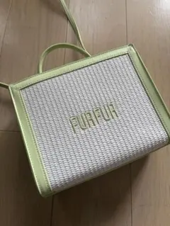 FURFUR ショルダーバッグ ホワイト/ライム