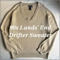 90s LANDS' END cotton drifter sweater