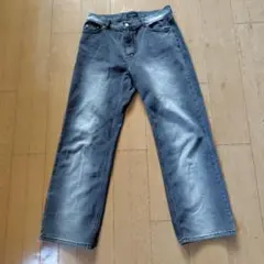 【Chikashitsu +】straight denim pants ブラックのサムネイル