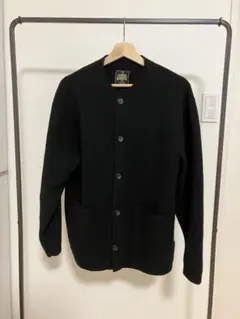 OUTIL ウティ 23AW ウールジャージーニットカーディガン ブラック 