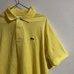 90s フランス製 ラコステ ポロシャツ 9 2XL オレンジ フレラコ 鹿の子 