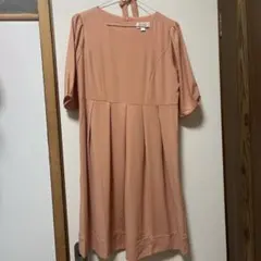 【SWEETMOMMY】リボン付きフォーマル授乳ワンピース（コーラルピンク）