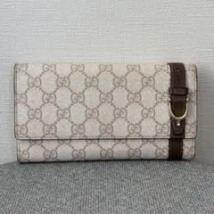 【極美品】グッチ GGスプリームニースコンチネンタル長財布 ベルトモチーフ370