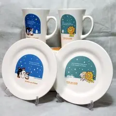 【未使用】ピングー&ポン・デ・ライオン ペアマグ&ペアプレート 4点セット