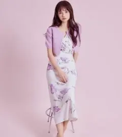 Snidel ペイントフラワープリントワンピース