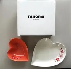 【新品・未使用】【renoma PARIS】 ハート型ボウル＆プレートセットのサムネイル