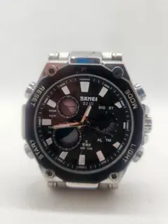 SKMEI 2210 メンズ腕時計 稼働品 メタルバンド