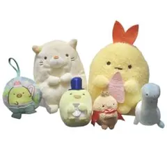 すみっコぐらし まとめ売り ぬいぐるみ とんかつ ぺんぎん？ 5周年 えびふらい