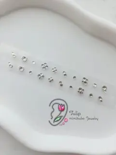 〚22〛耳ツボジュエリー｜銀粒｜1シート20粒