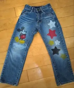 Disney ミッキー デニムパンツ 110 長ズボン 子供 Mickey
