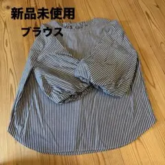 ストライプ柄 バルーンスリーブシャツ　バルーン　ブラウス　バルーンブラウス