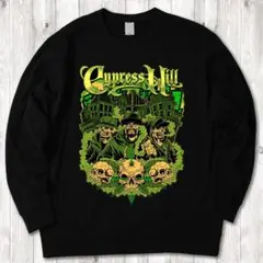 Cypress Hill skull mem ラップT 黒 スウェット 2XL