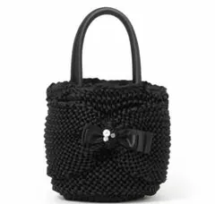 TO BE CHIC トゥー ビー シック　テープリボンバッグ　ブラックのサムネイル