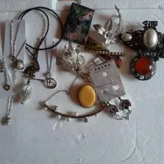 生前整理ネックレス・ブローチ・ピアスセット