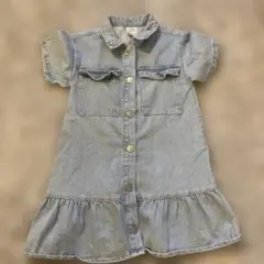 ZARA デニム 半袖ワンピース 6y