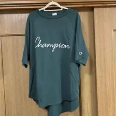 チャンピオン濃グリーンTシャツのサムネイル