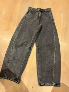 GU バレルレッグ　ジーンズ　ブラック　xs