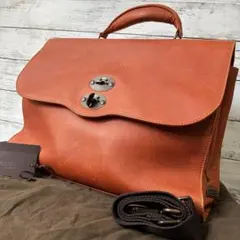 ZANELLATO POSTINA ポスティーナ 2WAY レザー バッグ 茶のサムネイル