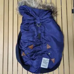 Lifelike フード付き犬用ジャケット ネイビー　サイズ5号　ハーネス