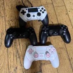 【ジャンク品⚠️】PS4 ワイヤレスコントローラー・有線 4個まとめ売り
