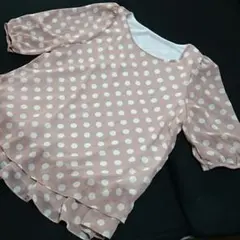 水玉♥シフォン♥ブラウス♥裾フリル♥新品♥値下げ