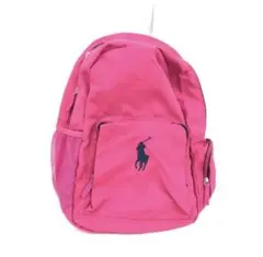【極美品】POLO RALPH LAUREN リュック ピンク ロゴ刺繍