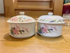 蓋つき容器 キッチン用品 食器 未使用 有田焼 錦松梅 光峰作 2点のサムネイル
