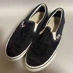VANS コーデュロイ ブラック スリッポン　10 1/2
