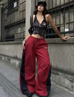 SHEIN ジャージ スウェット 赤のサムネイル
