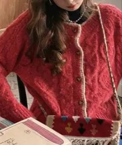 ハートピンクニット