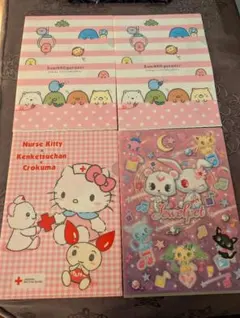 すみっコぐらし ハローキティ ジュエルペット A4クリアファイル 4枚セット