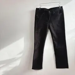 ユニクロ スキニー フィット パンツ コーデュロイ ブラック ヒートテック M