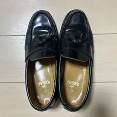 黒 タッセルローファー レザーソール