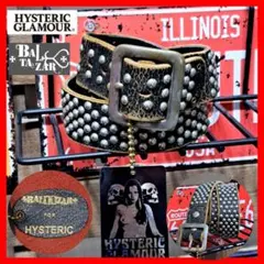 定価4.8万　ヒステリックグラマー×バルタザール　スタッズ　レザー　ベルト　Ｍ