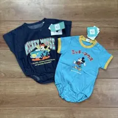 ミッキーマウスロンパース 70cm 2枚セット