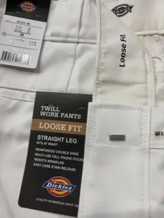 ホワイト 36×32 新品未使用 Dickies ダブルニー 85283のサムネイル