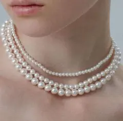 パールネックレス 2連 3連 ロング フォーマル 結婚式 上品 レディース