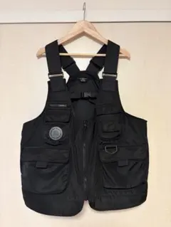 美品2way タクティカルベスト　バッグ マルチポケット　釣り バイク 黒